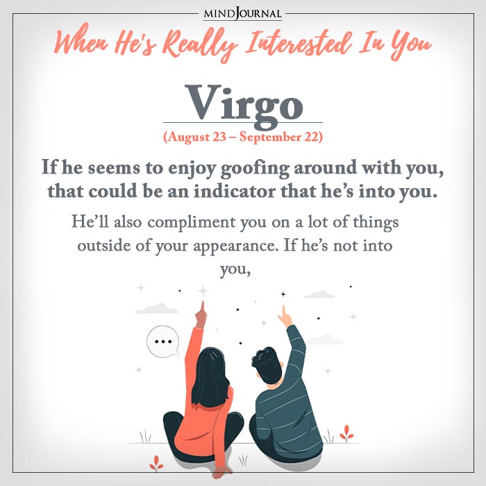 a guy is really interested virgo