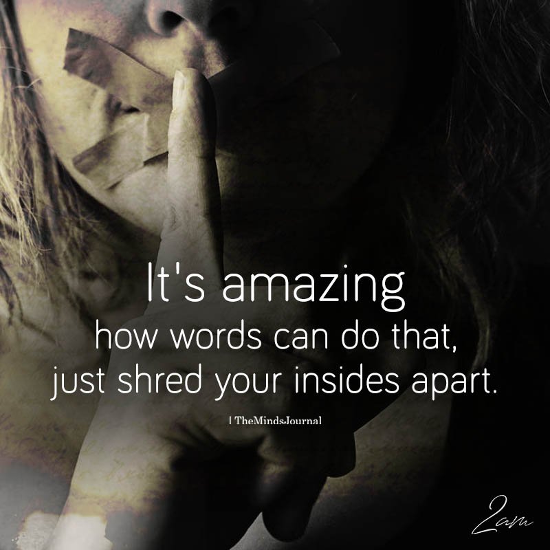 It's Amazing How Words Can Do That