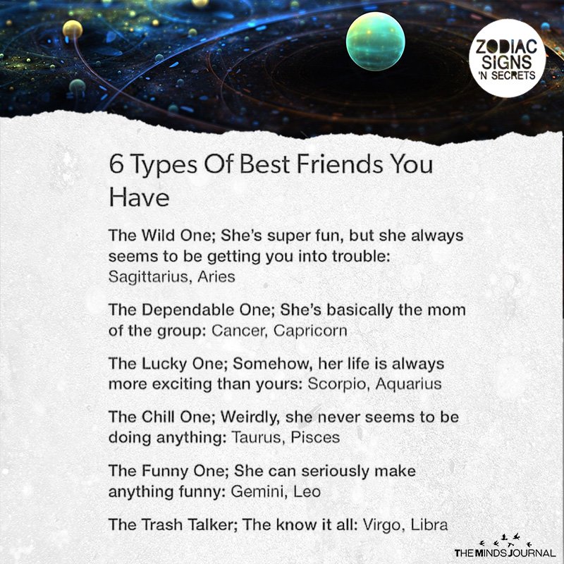 Six Types Of Best Friends You Have