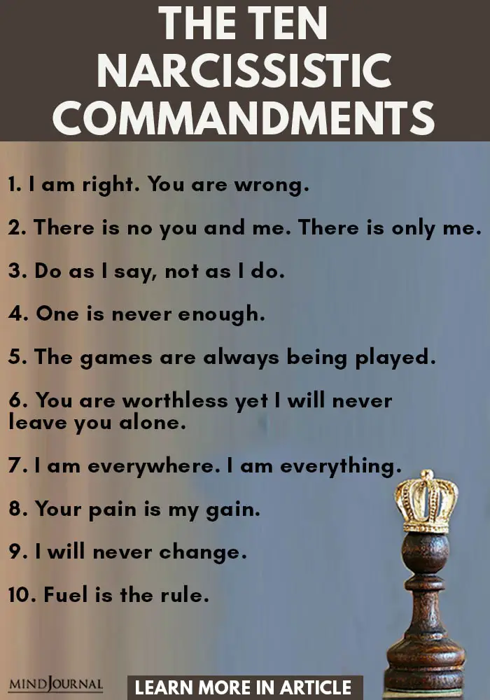 Ten Narcissistic Commandments info
