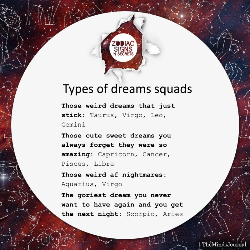 Types Of Dreams Squads