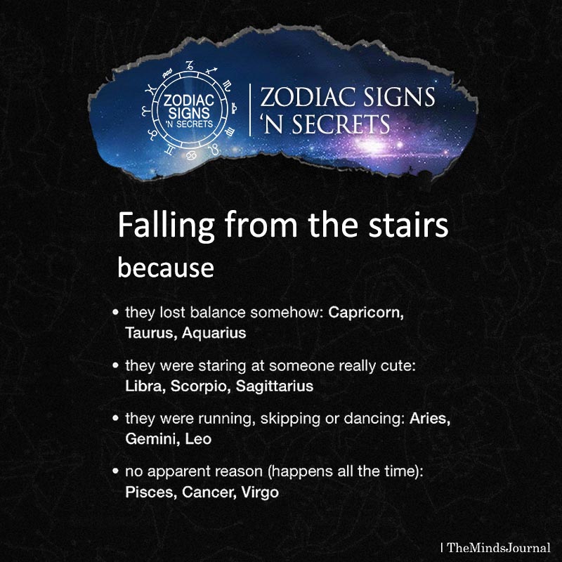 Why The Zodiac Signs Fall From The Stairs