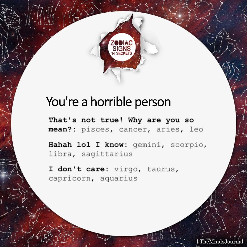 Signs Reacts on 'You're A horrible Person'