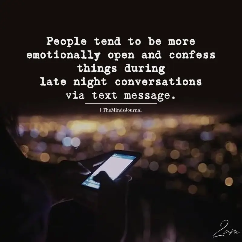 late night conversations