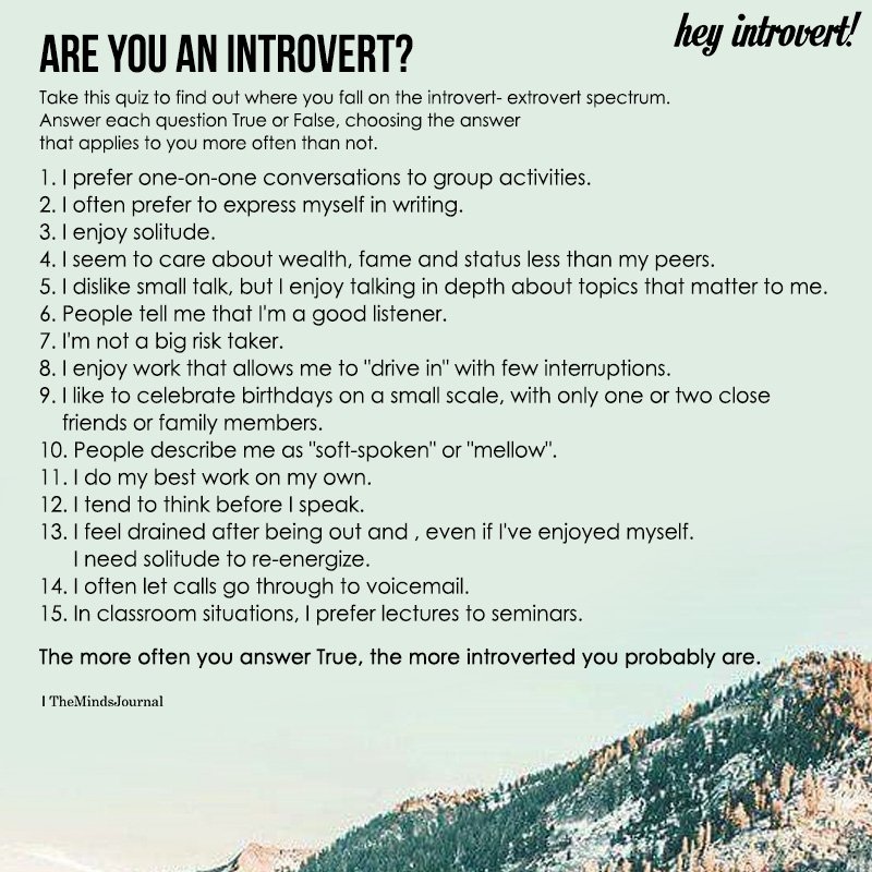 Are You An Introvert