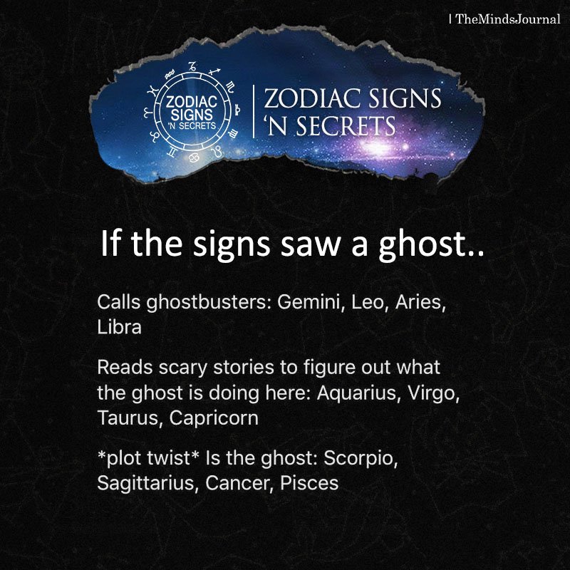 If The Signs Saw A Ghost