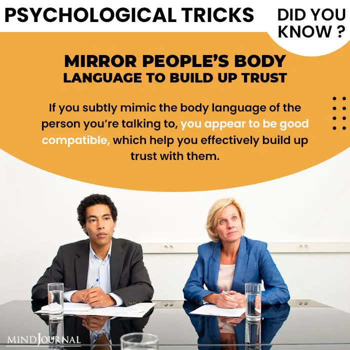Psychological Tricks Dealing People mirror people body lang