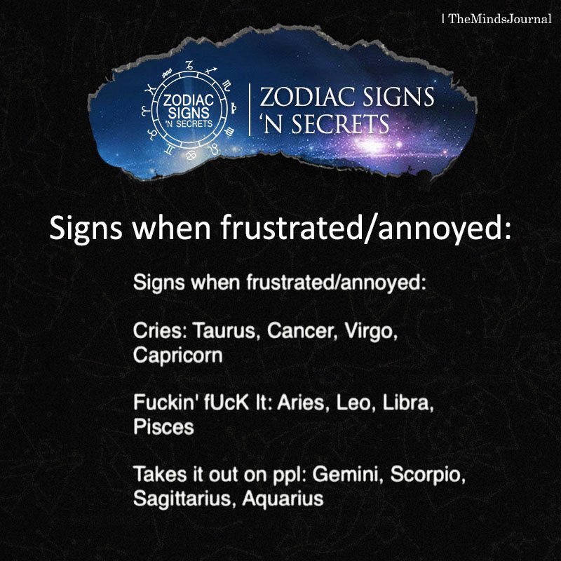 Signs Reactions When They Are Frustrated Or Annoyed