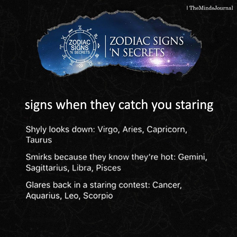 Signs When They Catch You Staring