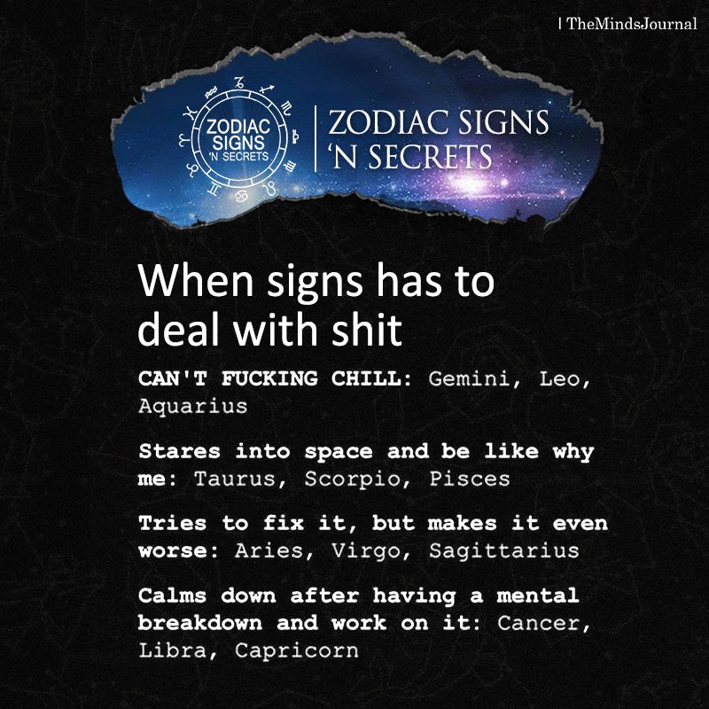 What The Signs Have To Deal With Shit
