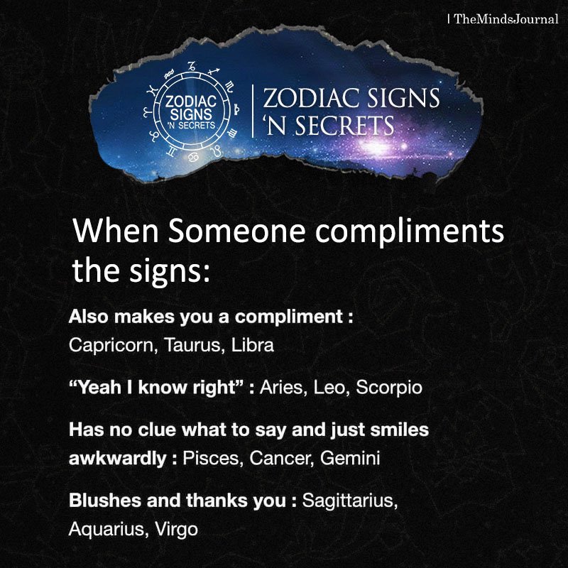 When Someone Compliments The Signs