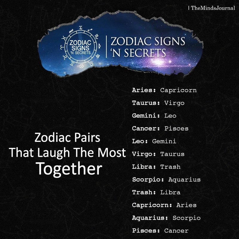 Zodiac Pairs That Laugh The Most Together