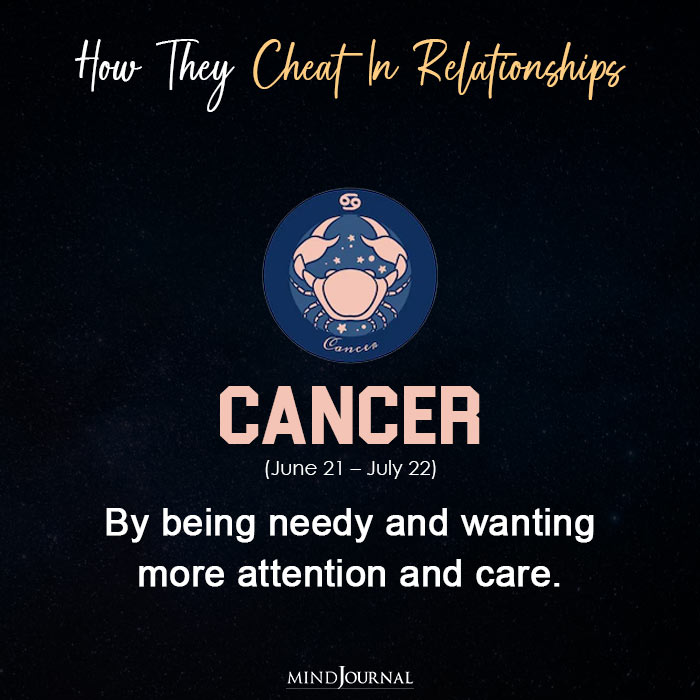 Zodiac Signs Cheat In Their Relationship cancer