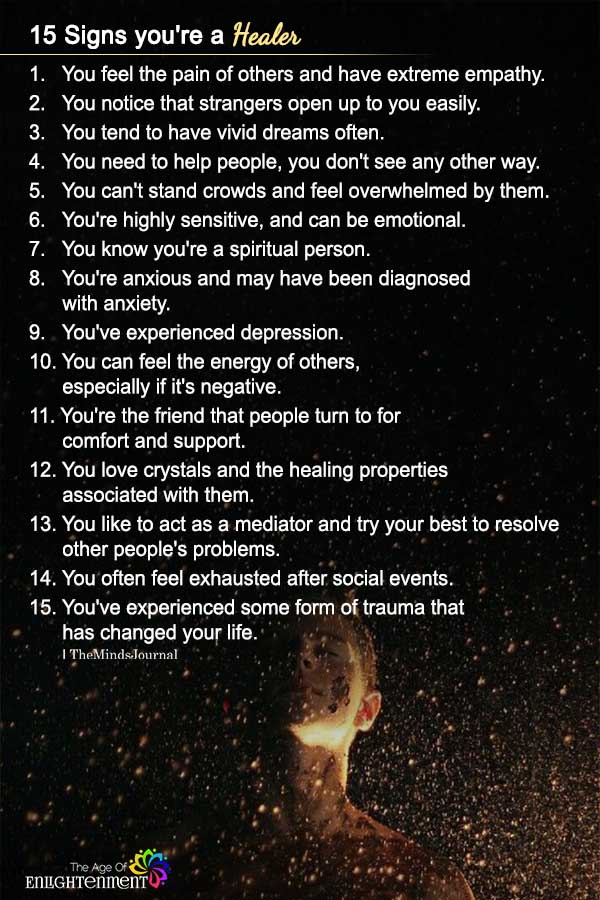 15 Signs You're A Healer