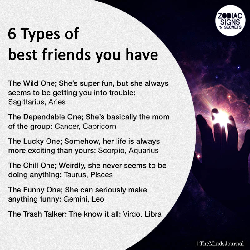 6 Types Of Best Friends You Have
