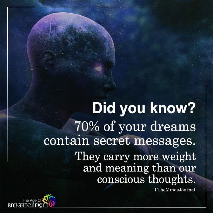 70% of your dreams contain secret messages