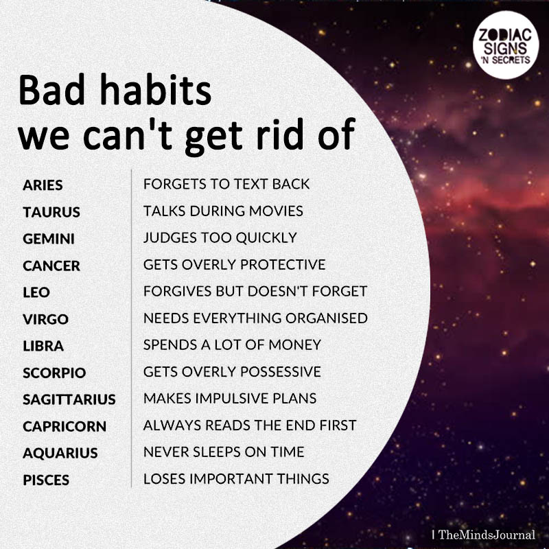 Bad Habits That Signs Can't Get Rid Of