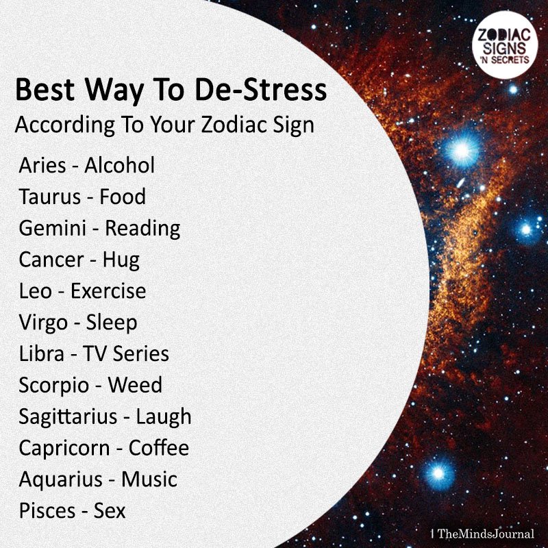 Best Way To De-Stress According To Your Zodiac Sign