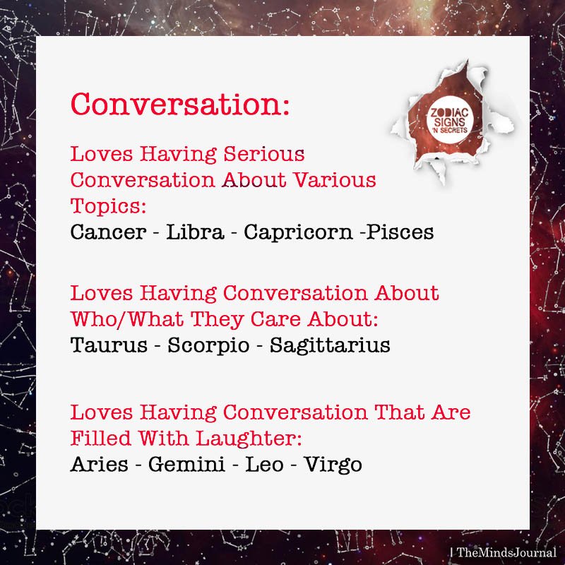 Conversation That Signs Love To Have