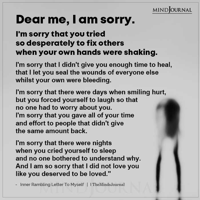 Dear Me I Am Sorry
