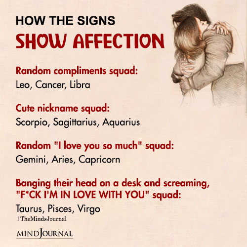 How The Zodiac Signs Show Affection