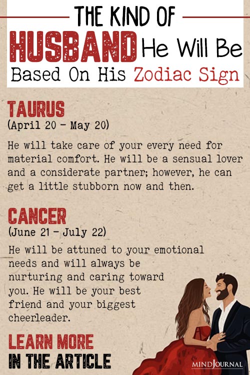 Kind Husband He Will Be Zodiac Sign detailed