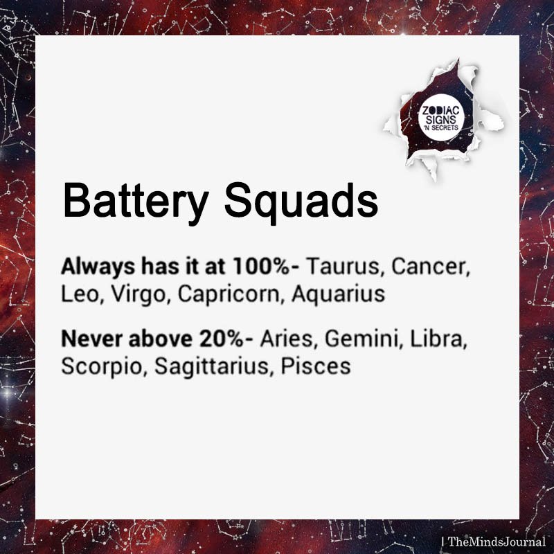 Signs As Battery Squads
