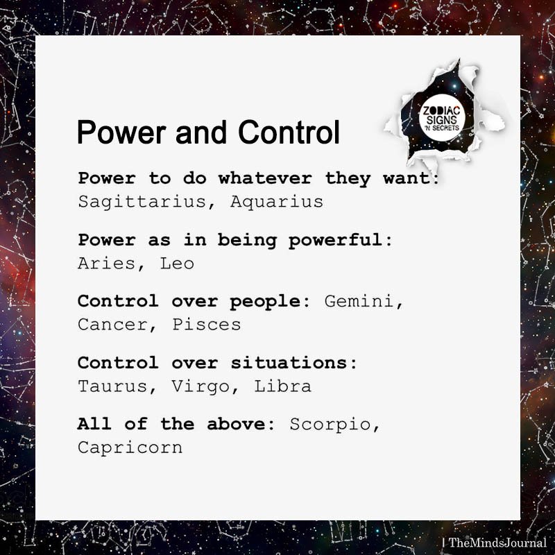 Signs As Power And Control