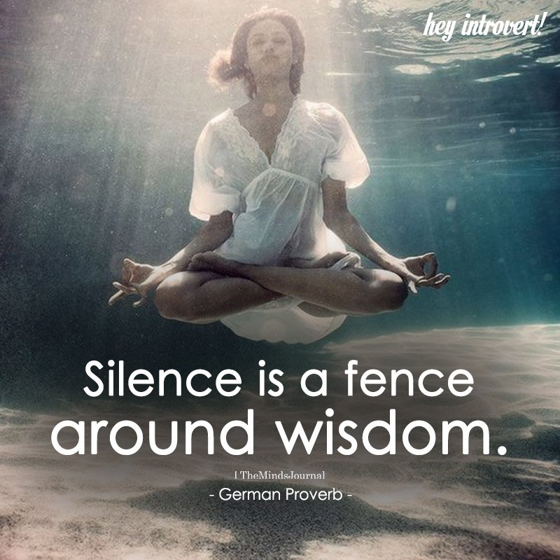 Silence Is A Fence Around Wisdom
