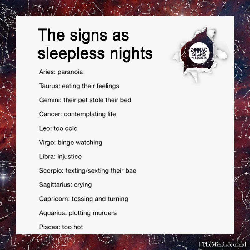 The Signs As Sleepless Nights