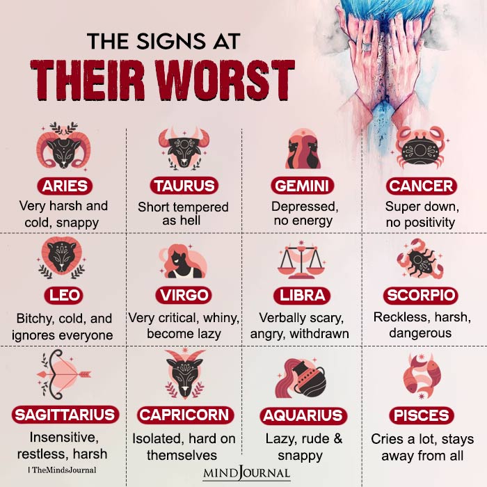 The Zodiac Signs At Their Worst