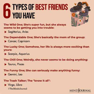 6 Types Of Best Friends You Have According To The Zodiac Sign
