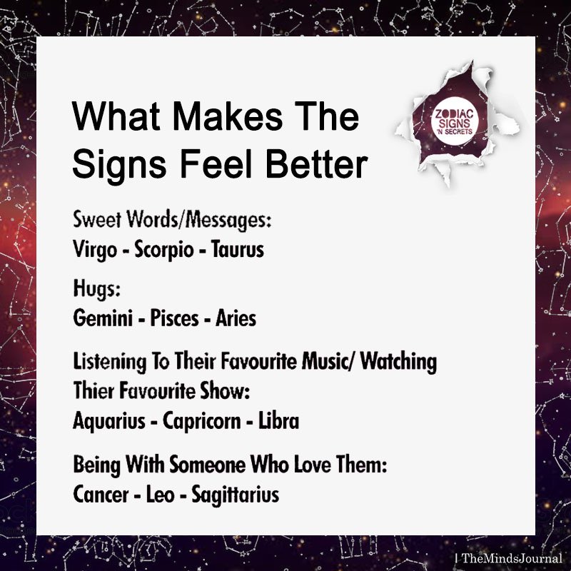 What Makes The Signs feel Better