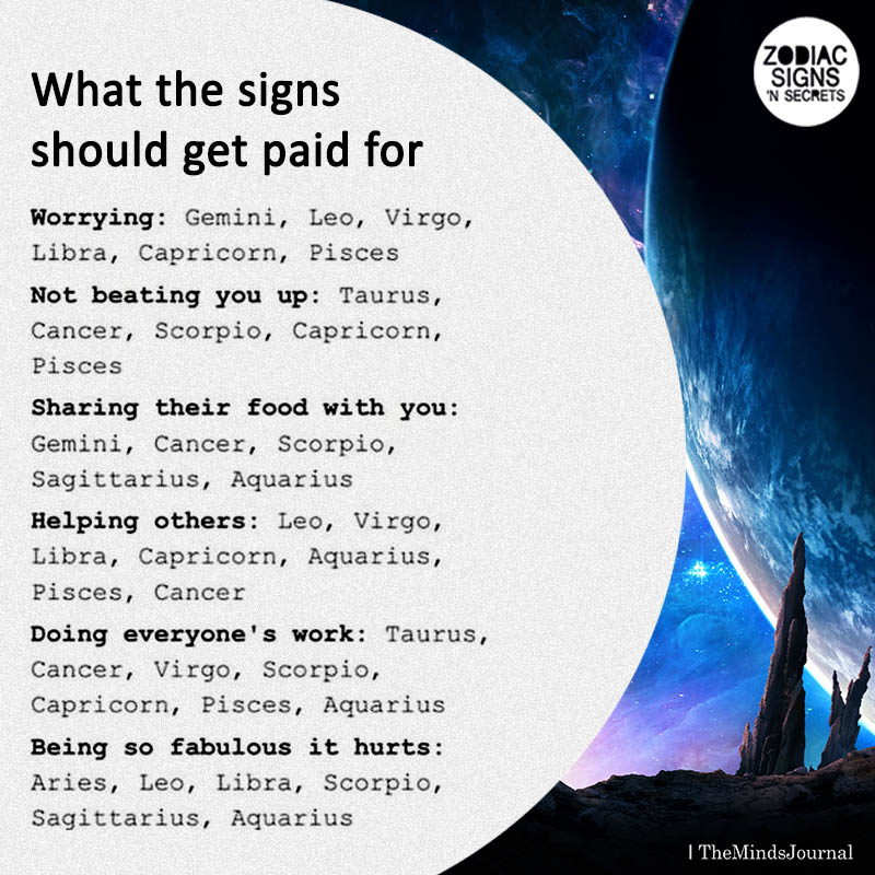 What The Signs Should Get Paid For

