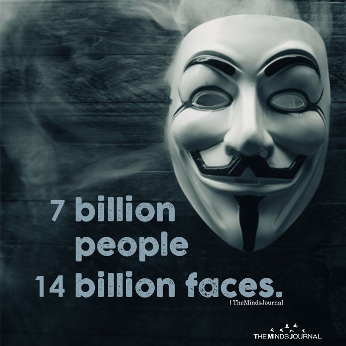7 billion people 14 billion faces