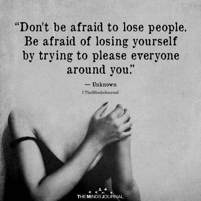 Don't be afraid to lose people