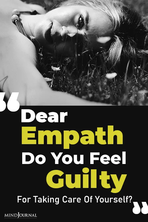 Empath Feel Guilty Taking Care Yourself pin