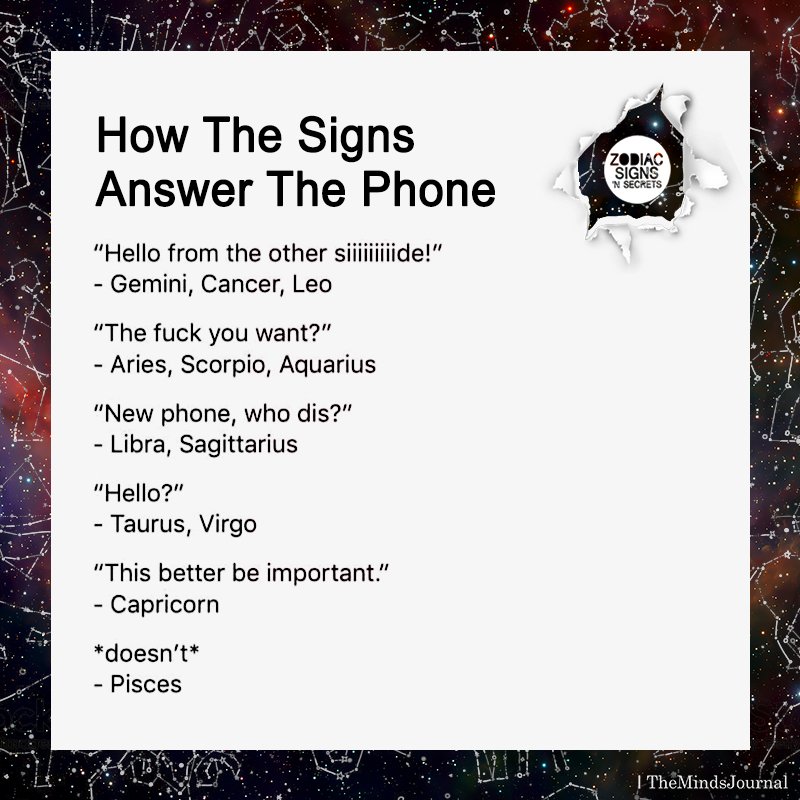 How The Signs Answer The Phone