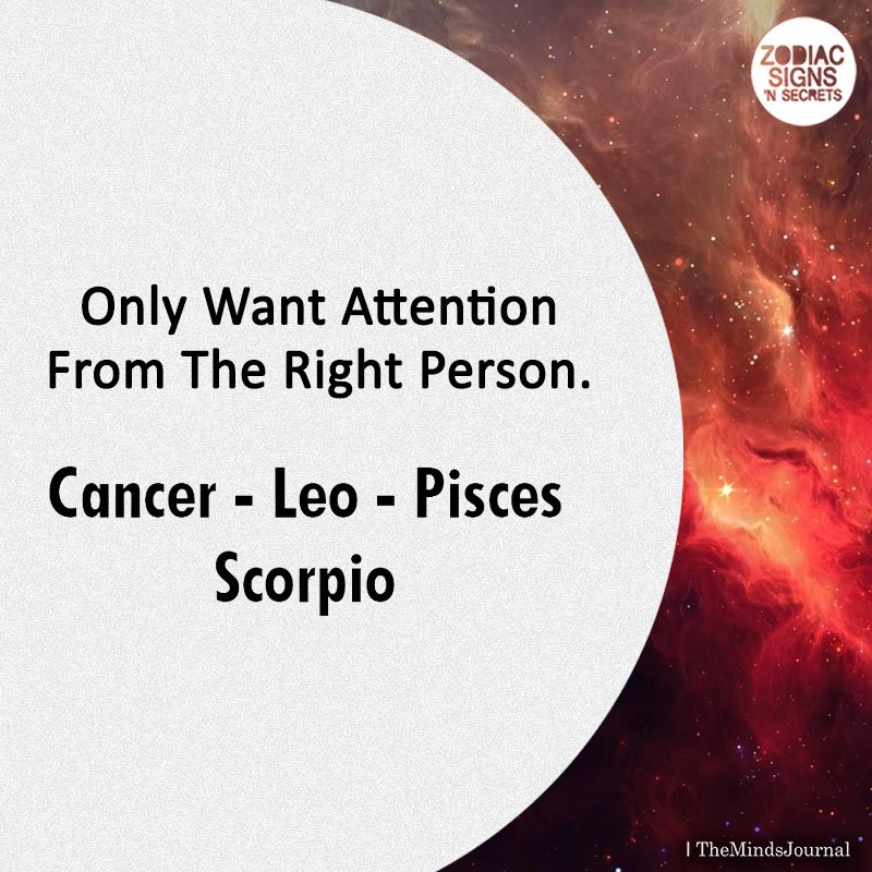 Signs That Only Want Attention From The Right Person