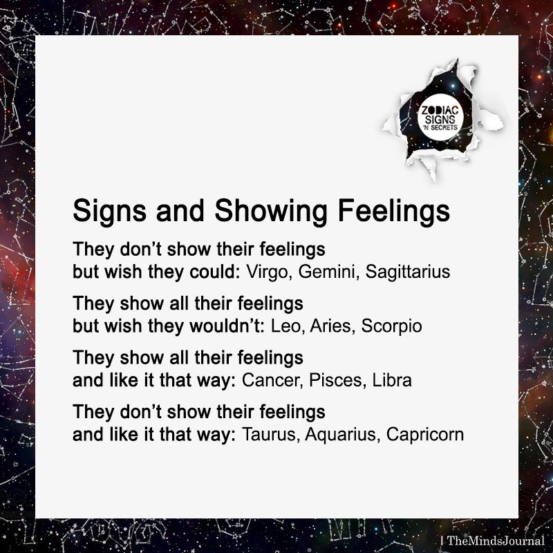 Signs and Showing Feelings