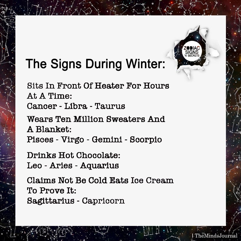 The Signs During Winter