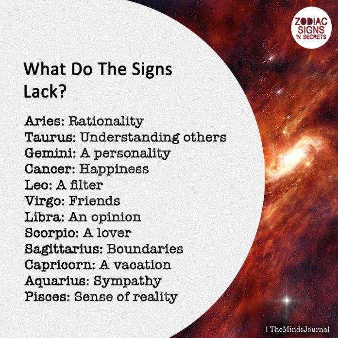What Do The Signs Lack