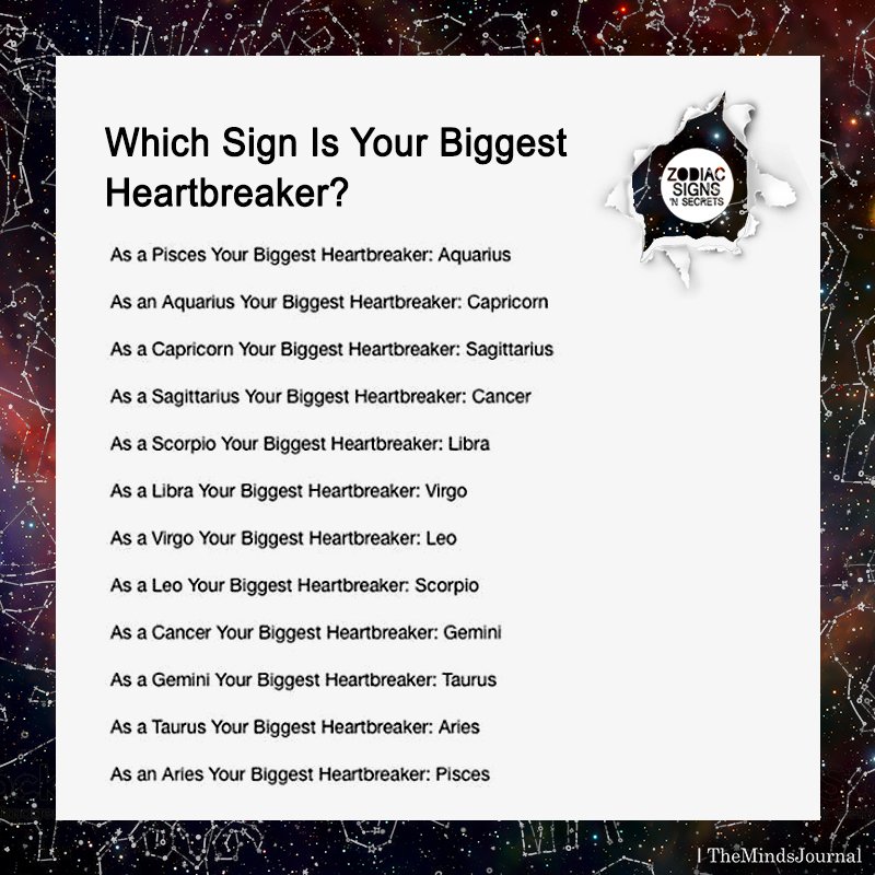 Which Sign Is Your Biggest Heartbreaker