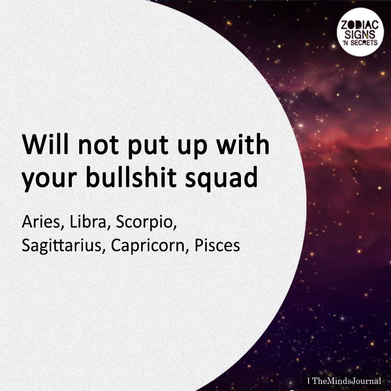Will Not Put Up With Your Bullshit Squad