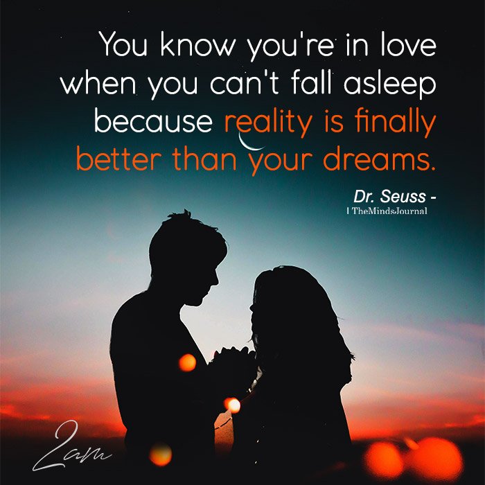 You Know You're In Love When You Can't Fall Asleep