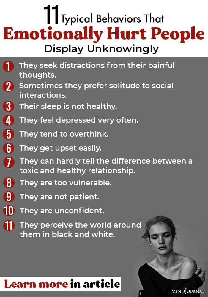 Behaviors Emotionally Hurt People Display infographics