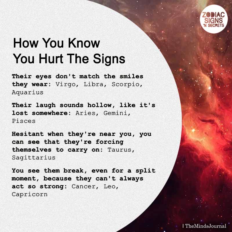 How You Know Hurt The Signs