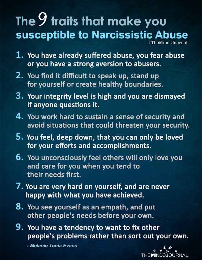 The 9 Traits That Make You Susceptible To Narcissistic Abuse