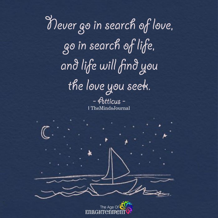 Never Go In Search Of Love