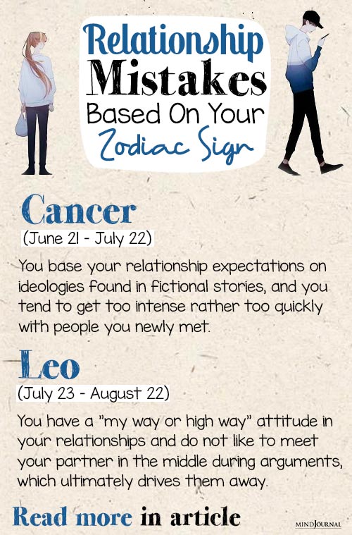 Relationship Mistakes Zodiac Sign pin